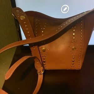 Frye Harness Stud Leather Bucket bag